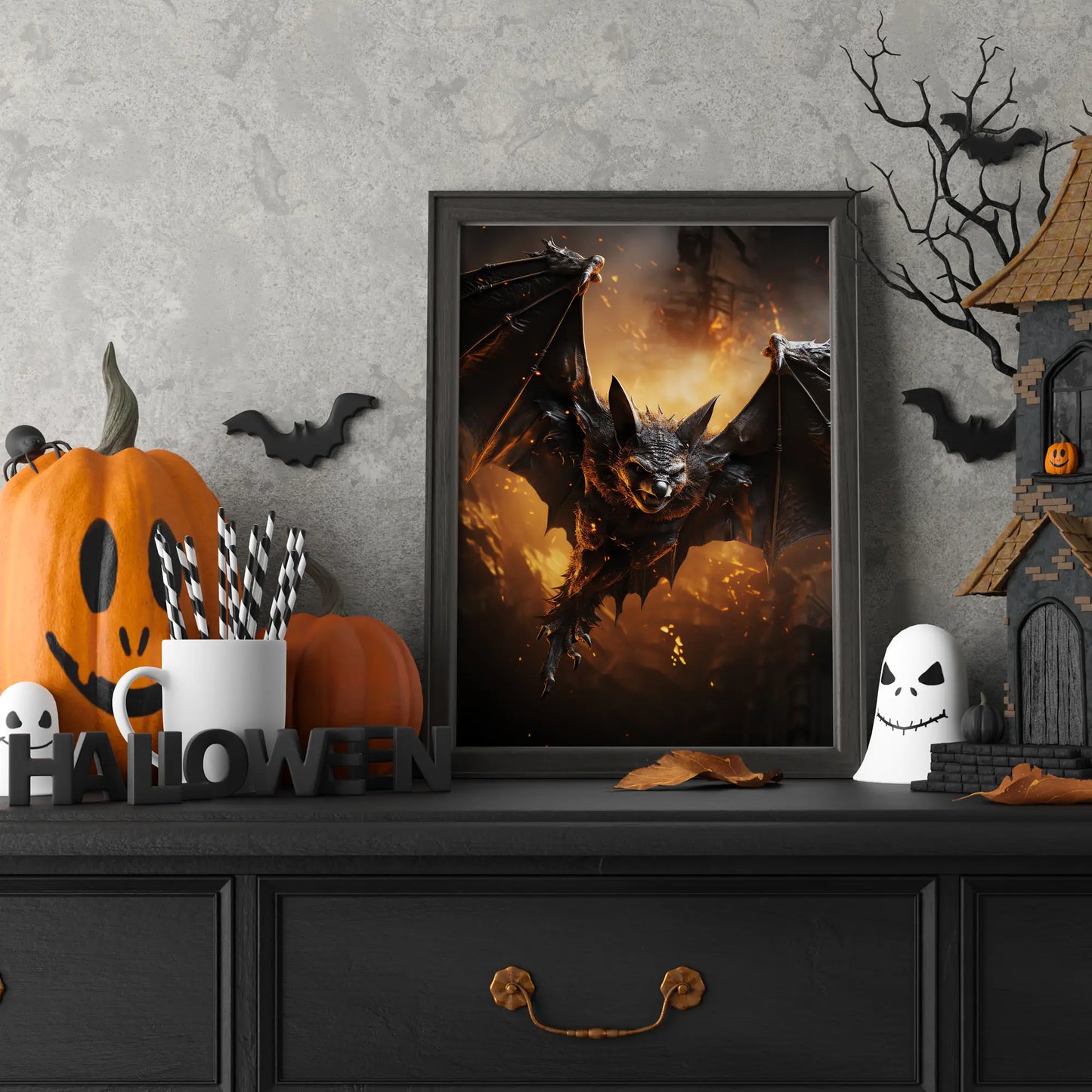 Fledermaus No 2 - Halloween - Poster