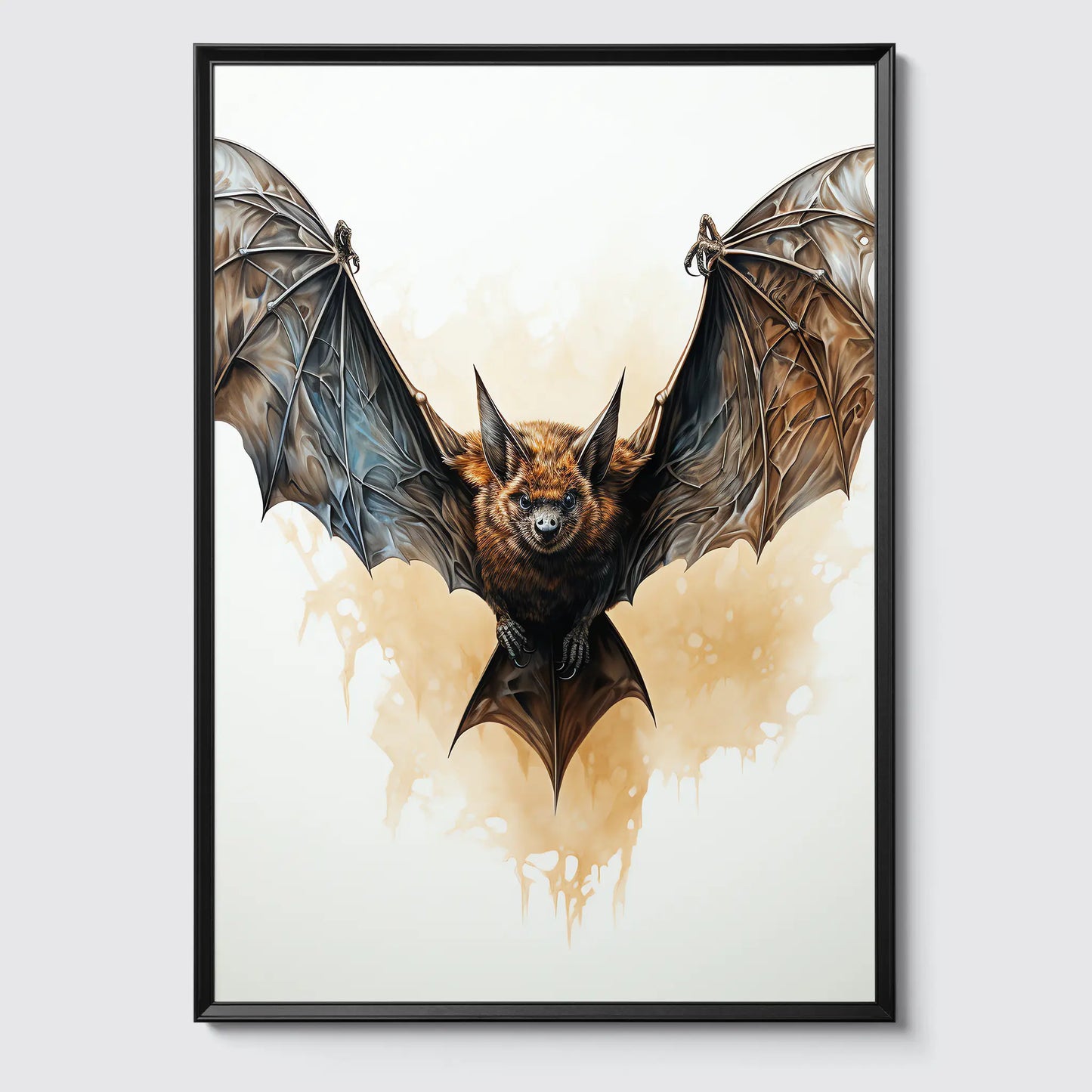 Bat No 3 - Halloween - Watercolor - Poster