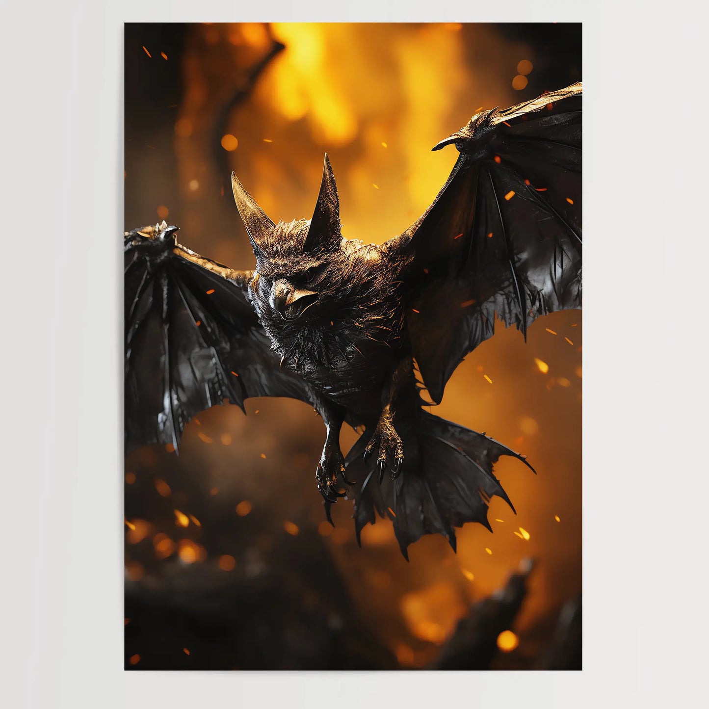 Bat No 4 - Halloween - Poster