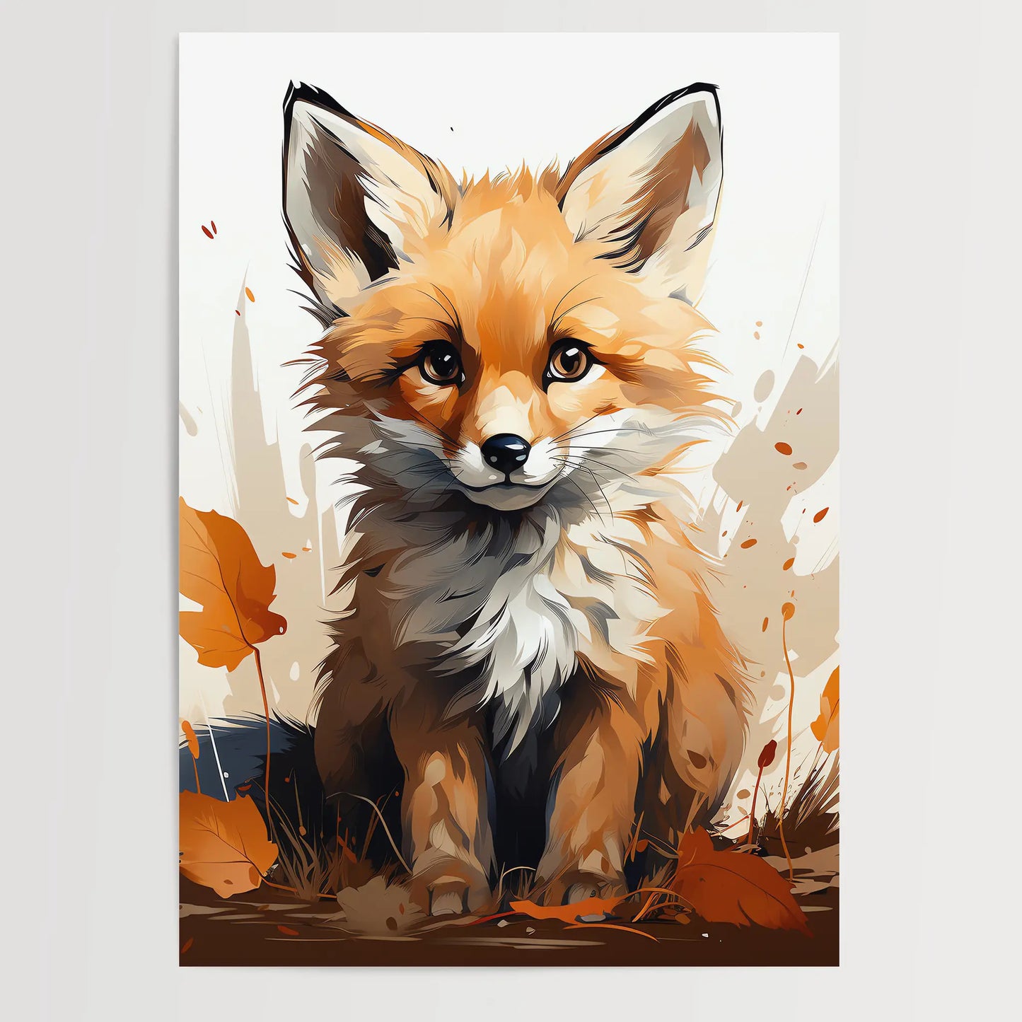 Fox No 1 - Comic Style - Poster
