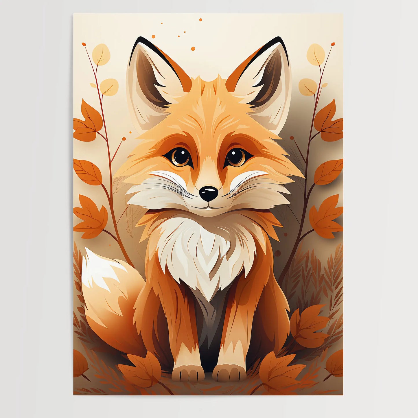Fox No 2 - Comic Style - Poster