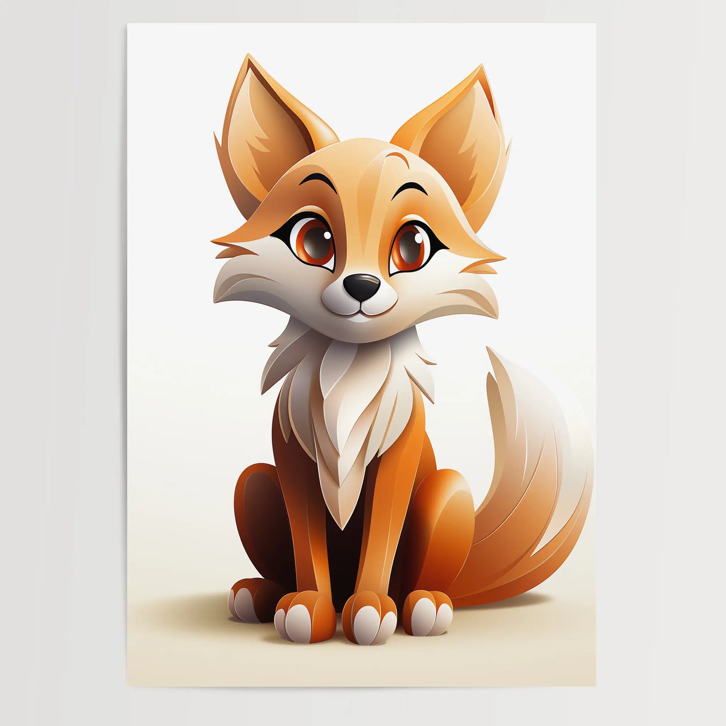 Fox No 6 - Comic Style - Poster
