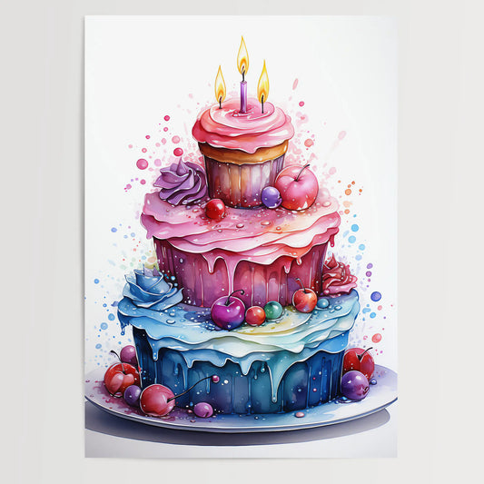 Birthday Cake No 2 - Kitchen - Poster