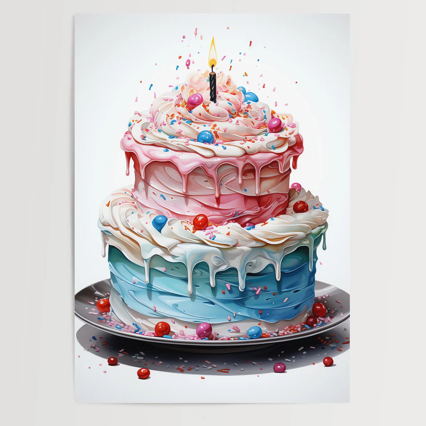 Birthday Cake No 3 - Kitchen - Poster