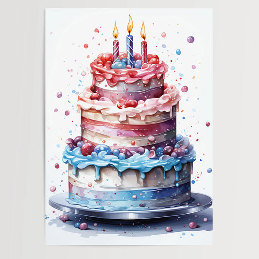 Birthday Cake No 4 - Kitchen - Poster