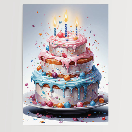 Birthday Cake No 5 - Kitchen - Poster