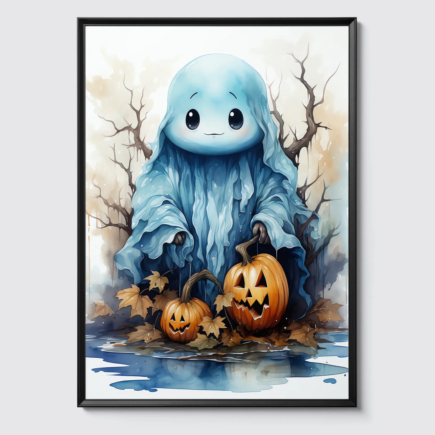 Geist No 1 - Halloween - Wasserfarbe - Poster