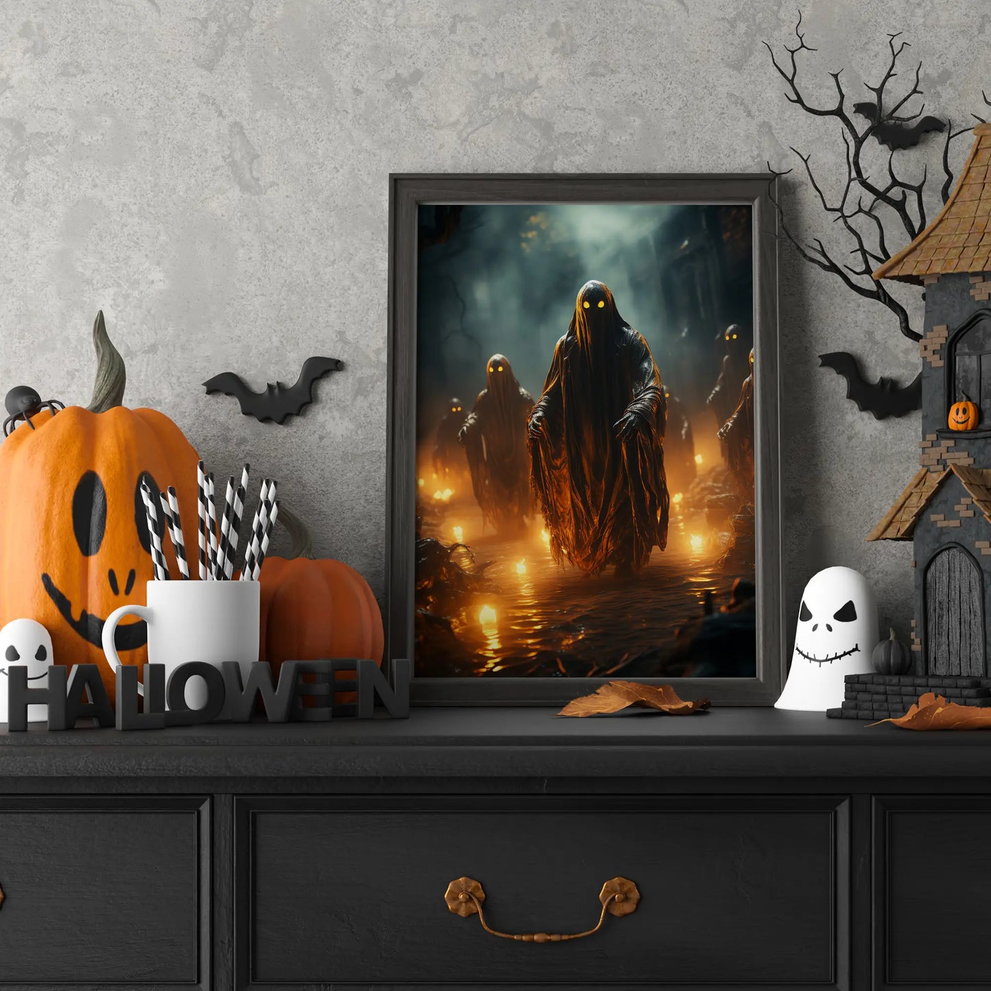 Ghosts No 3 - Halloween - Poster