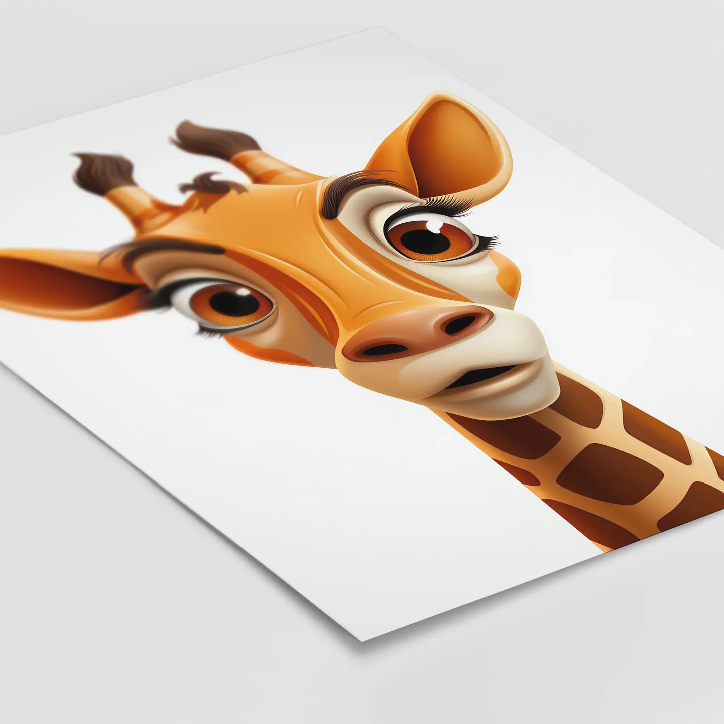 Giraffe No 1 - Comic Style - Poster