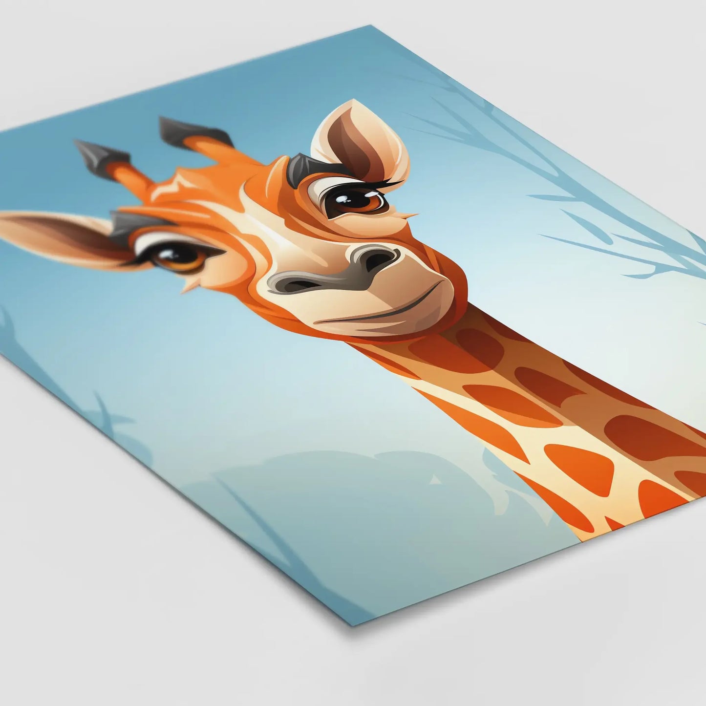 Giraffe No 5 - Comic Style - Poster