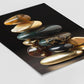 Gold Zen Stones No 1 - Abstract Art - Perfectly Stacked Stones - Poster