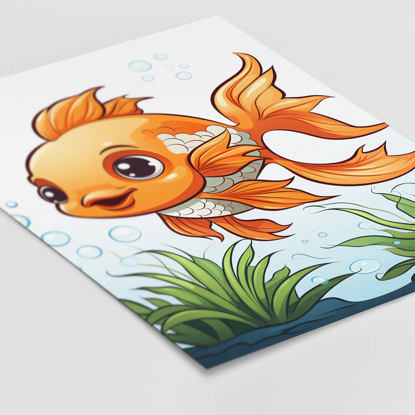 Goldfish No 1 - Comic Style - Poster
