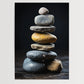 Gray Zen Stones No 2 - Abstract Art - Perfectly Stacked Stones - Poster