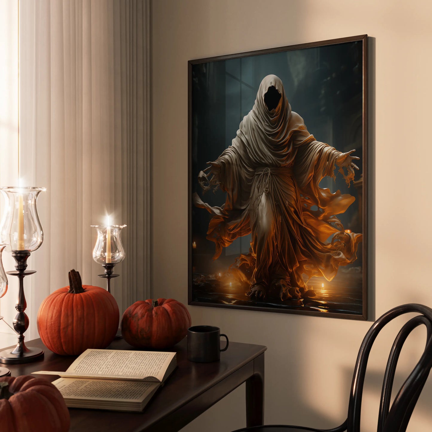 Grinning Ghost No 2 - Halloween - Poster