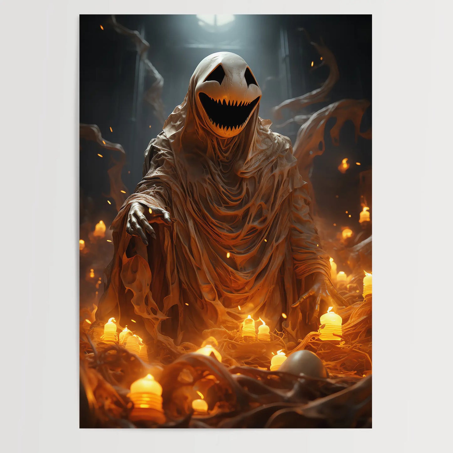 Grinning Ghost No 3 - Halloween - Poster