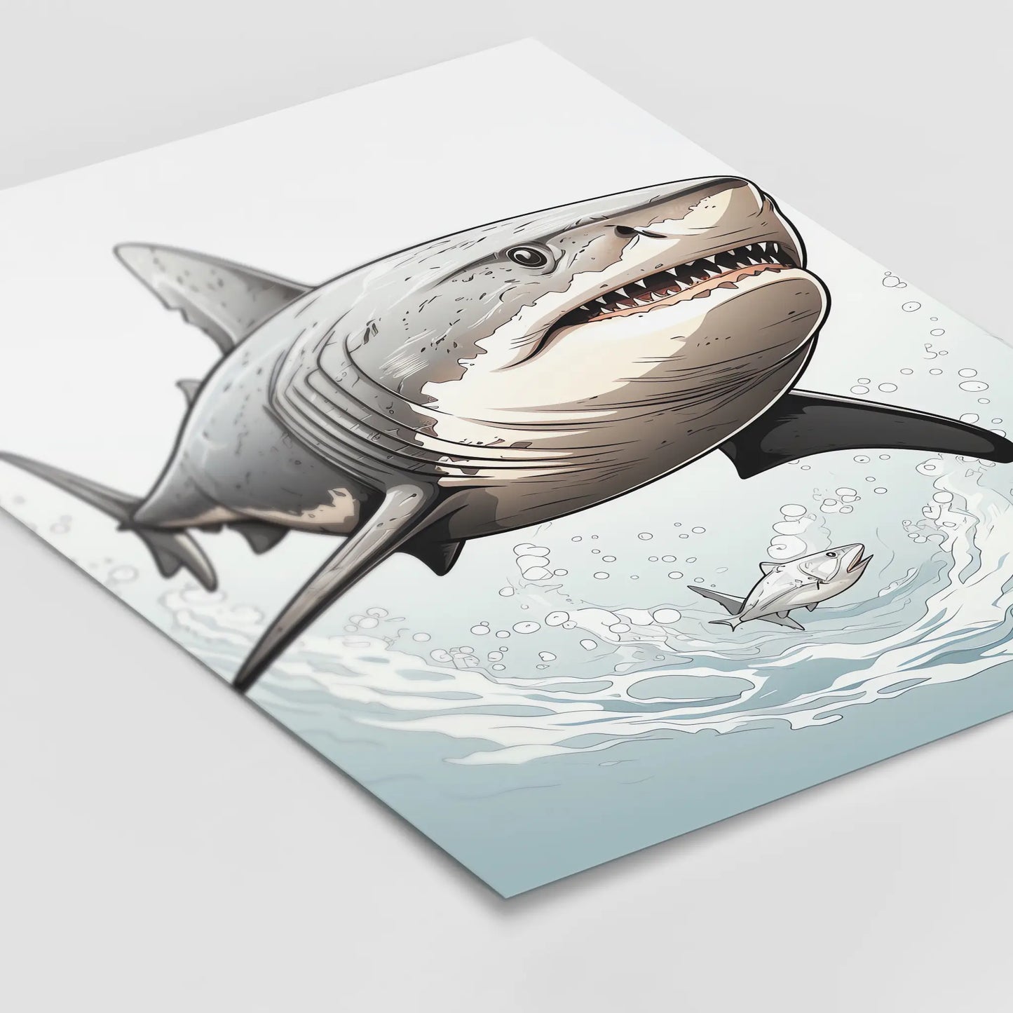 Shark No 6 - Comic Style - Poster