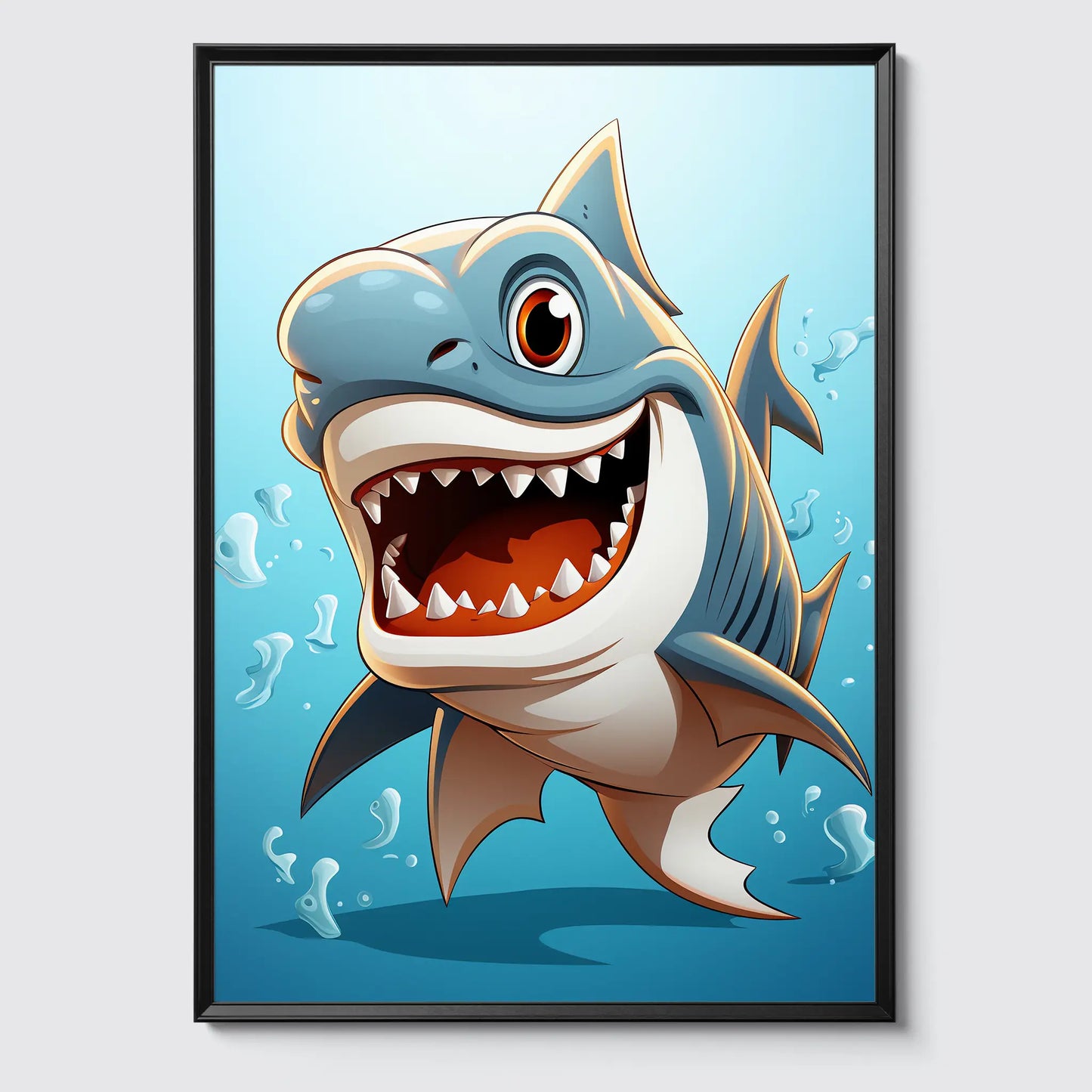 Shark No 8 - Comic Style - Poster