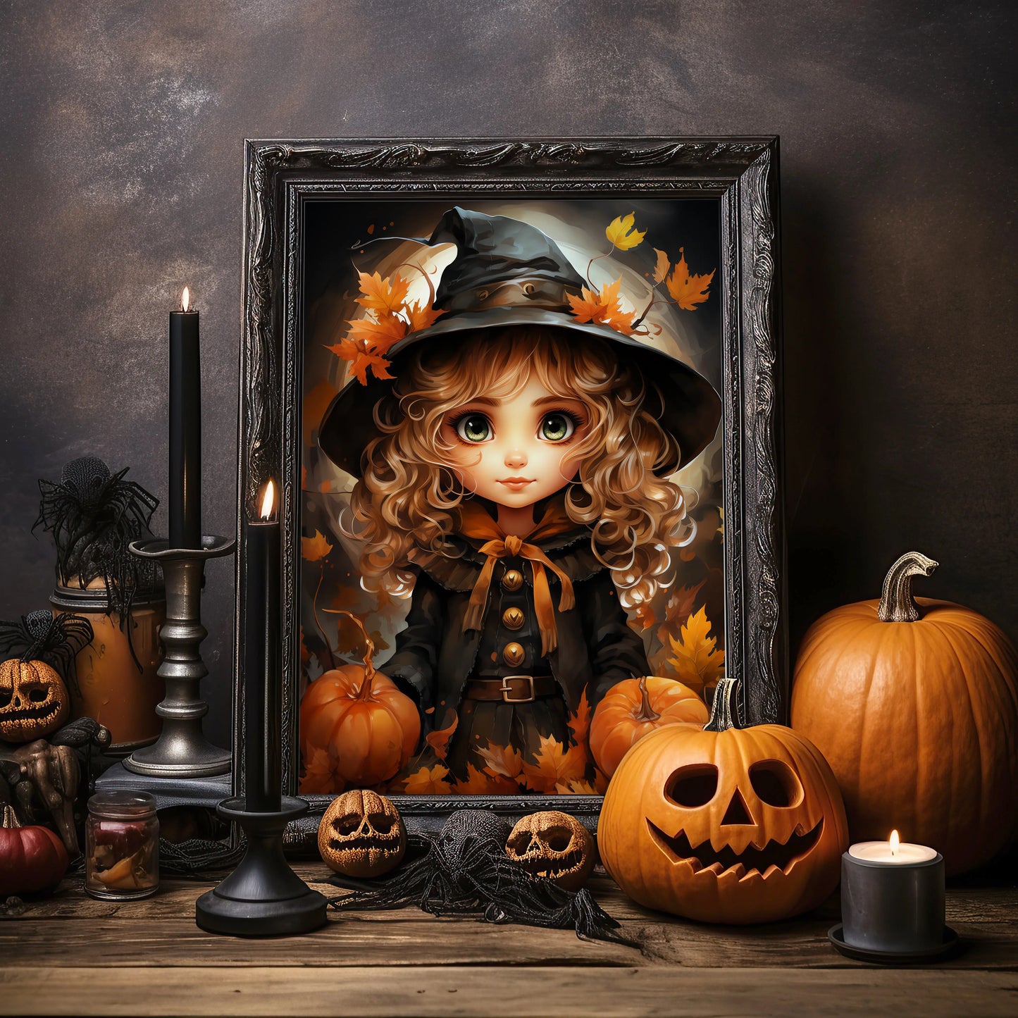 Witch No 5 - Halloween - Watercolor - Poster