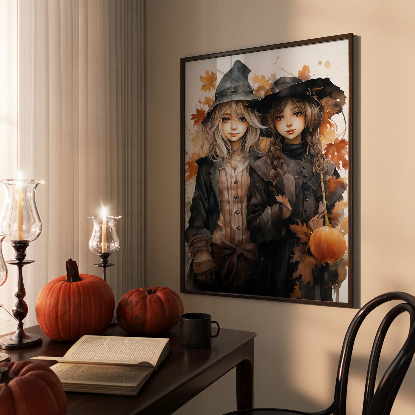 Witches No 1 - Halloween - Watercolor - Poster