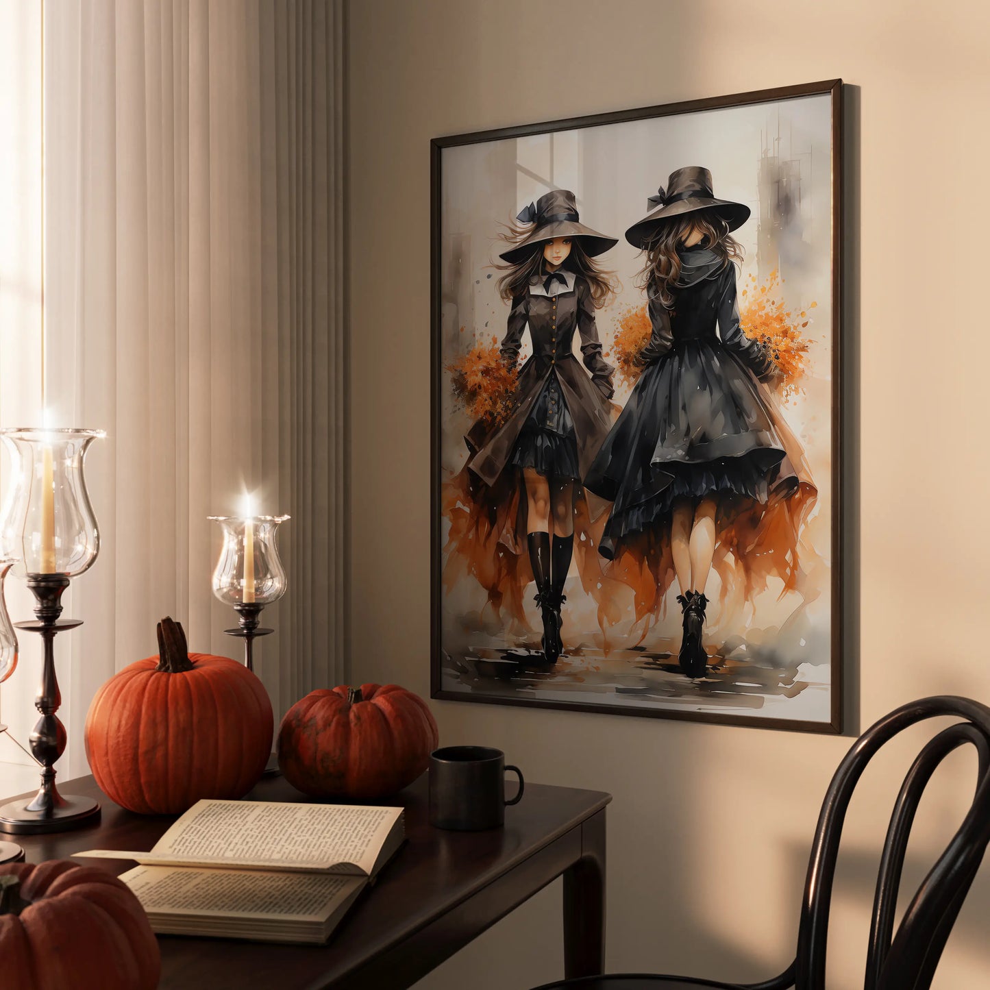 Witches No 2 - Halloween - Watercolor - Poster