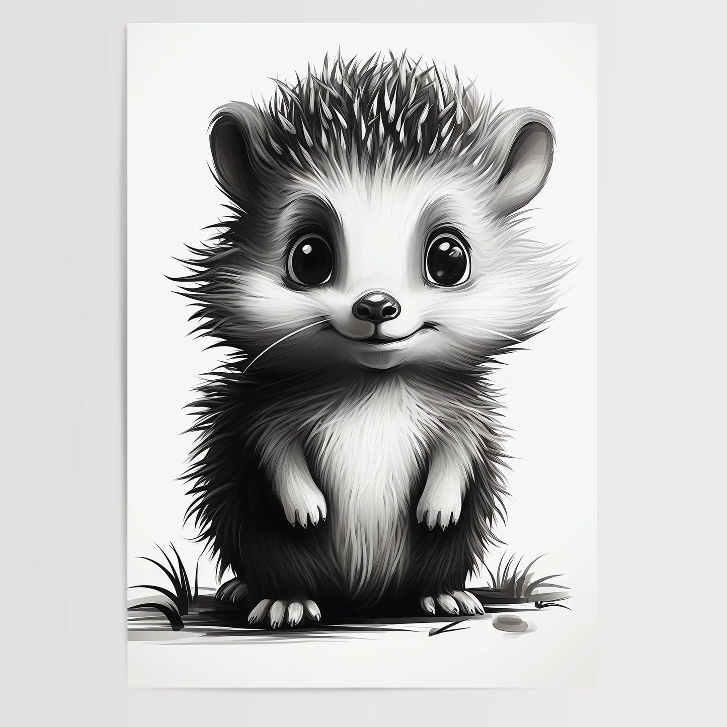 Hedgehog No 2 - Comic Style - Poster