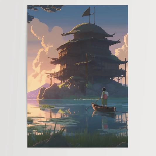 Island No 11 - Drawing - Digital Art - Anime - Poster