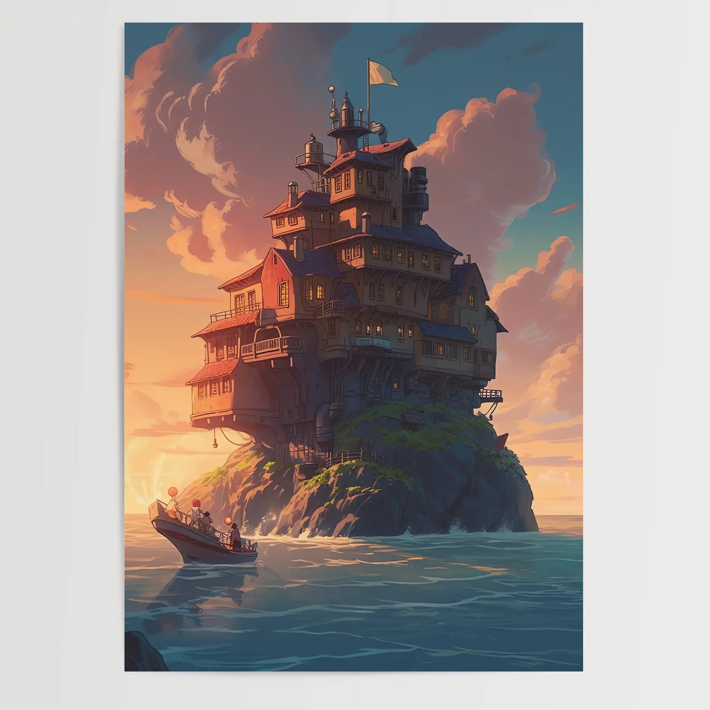 Island No 4 - Drawing - Digital Art - Anime - Poster