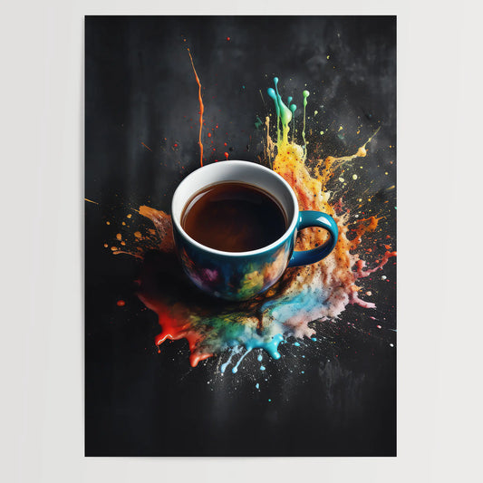 Coffee Cup Colorful No 1 - Poster