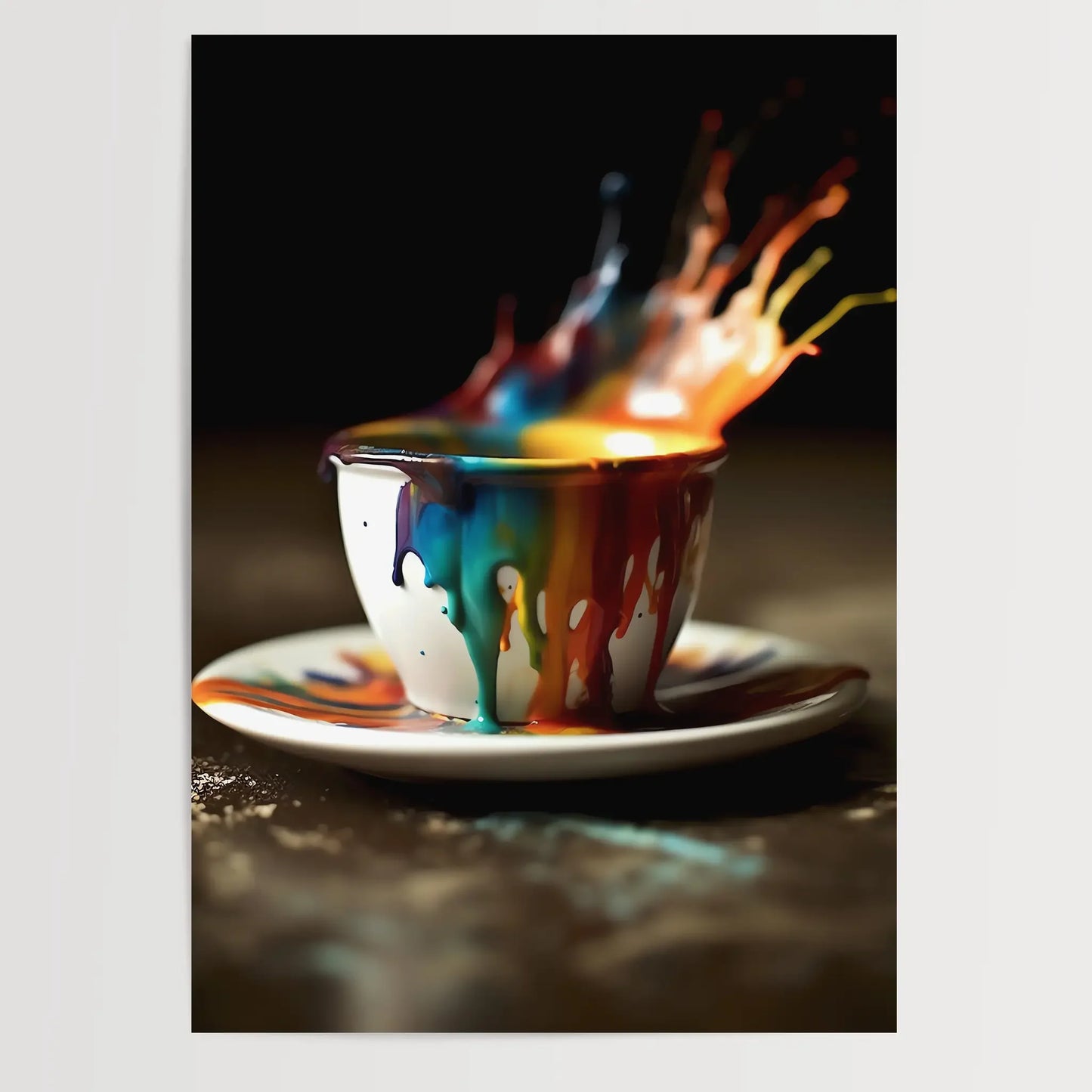 Coffee Cup Colorful No 2 - Poster