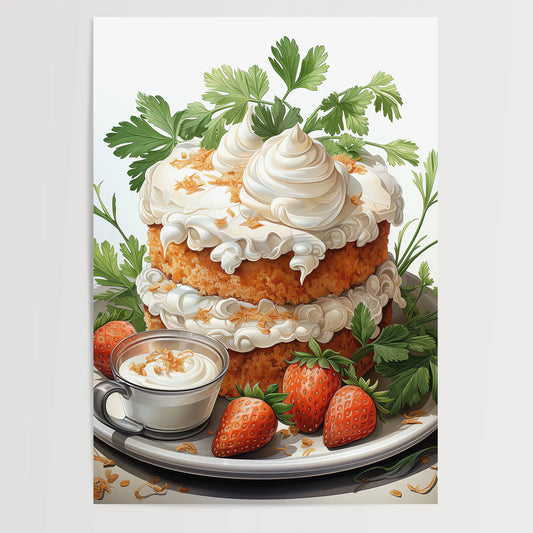 Karotten Kuchen No 2 - Küche - Poster