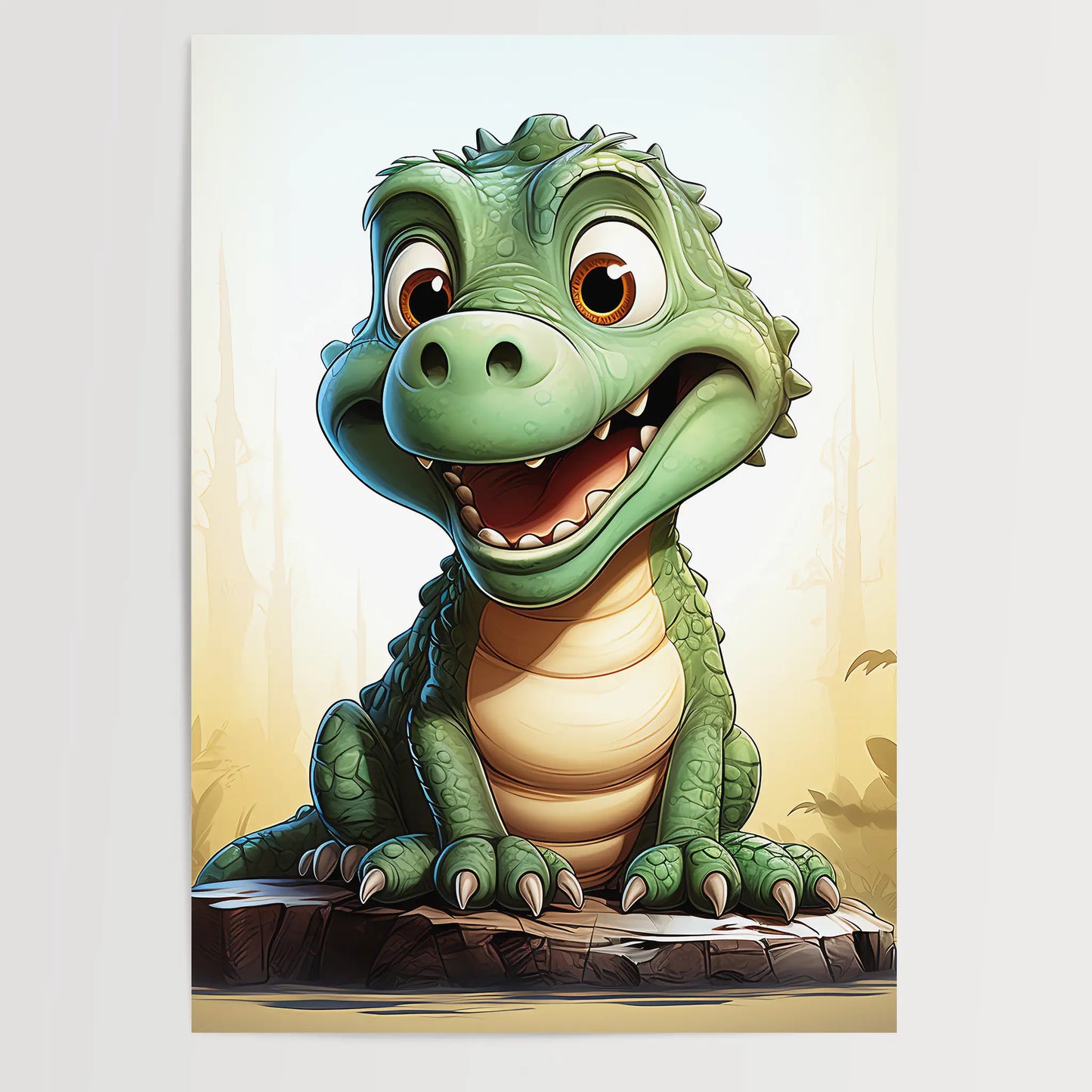 Crocodile No 1 - Comic Style - Poster