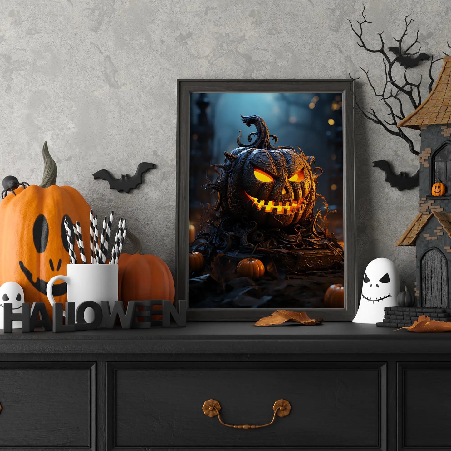 Pumpkin No 3 - Halloween - Poster