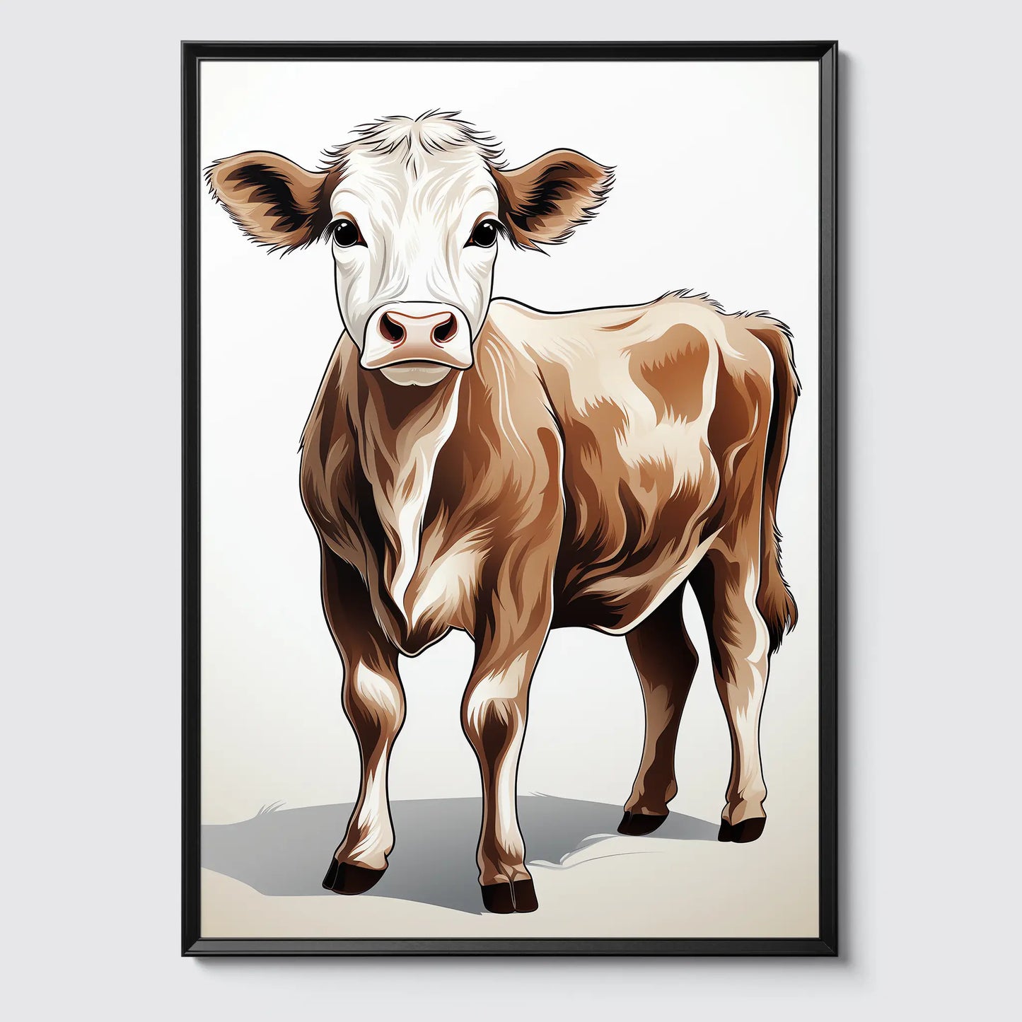 Cow No 3 - Comic Style Poster