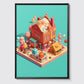 Little Homes No 11 Candy - Isometric - Digital Art Poster