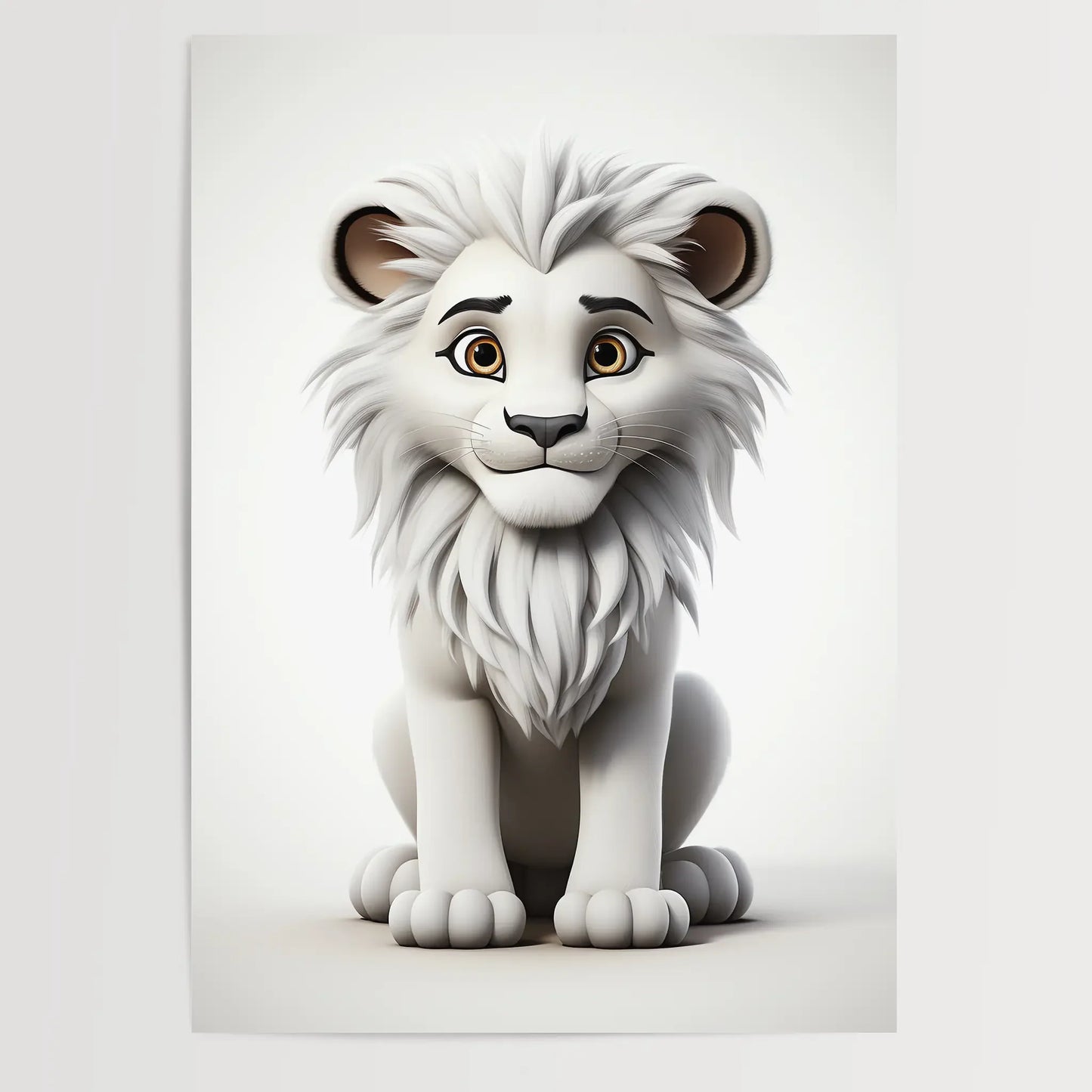 Lion No 2 - Comic Style - Poster