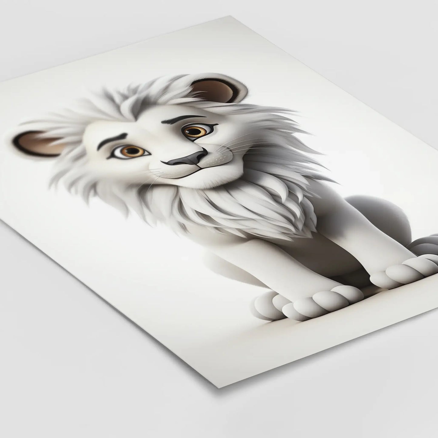 Lion No 2 - Comic Style - Poster
