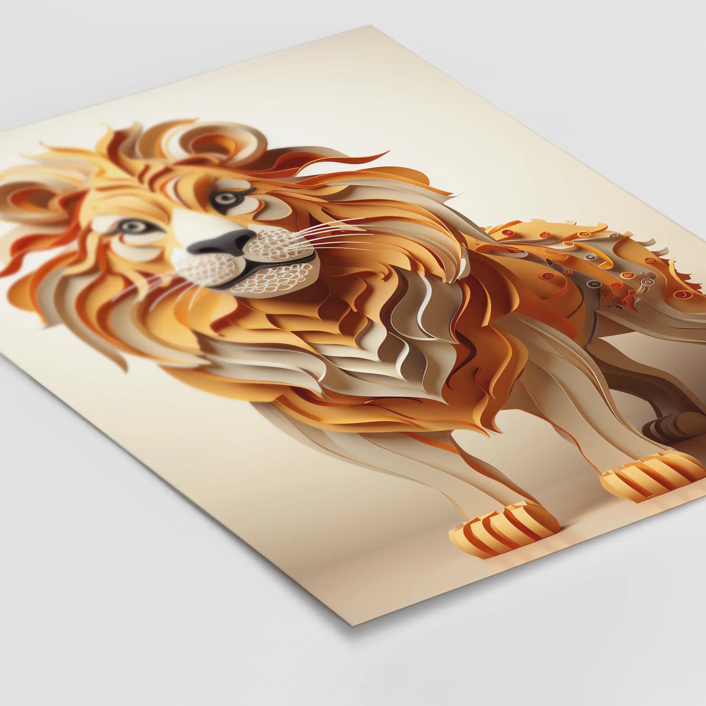 Lion No 3 - Comic Style - Poster