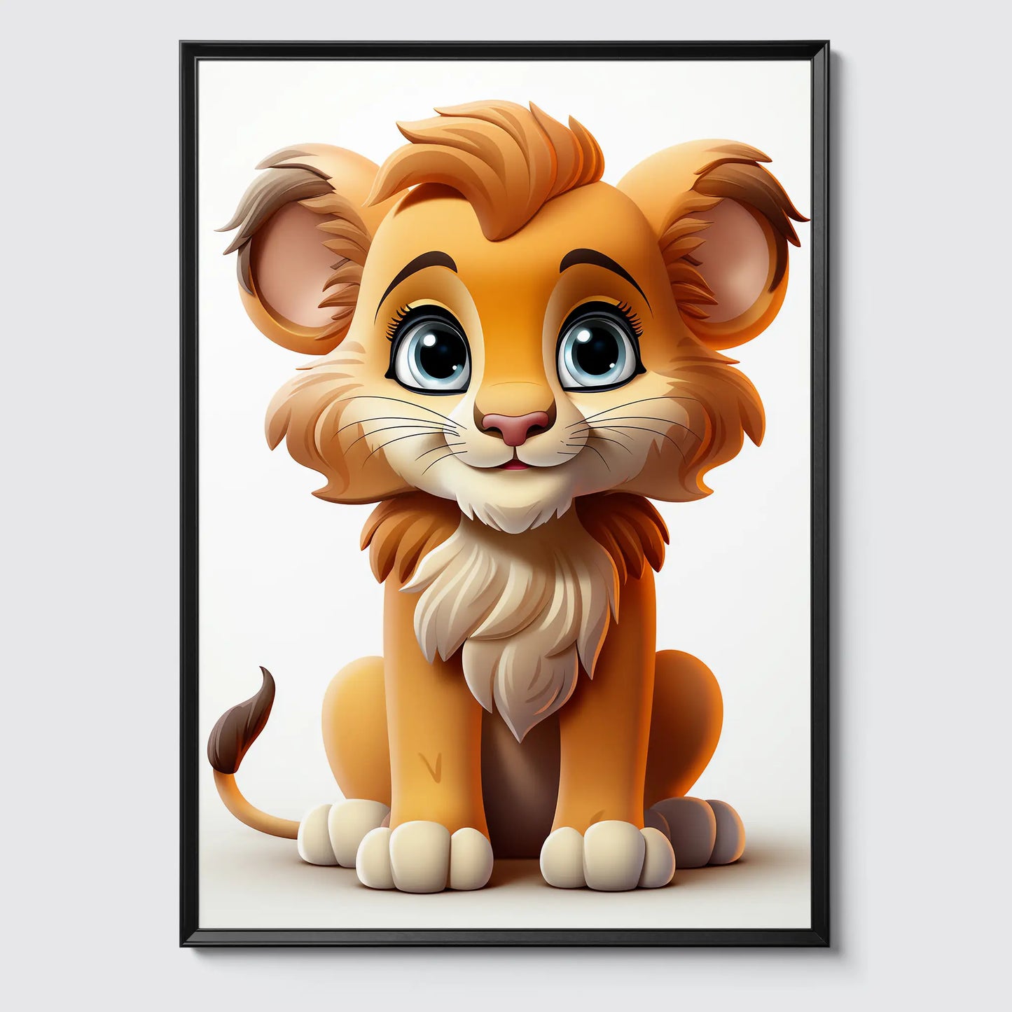 Lion No 5 - Comic Style - Poster