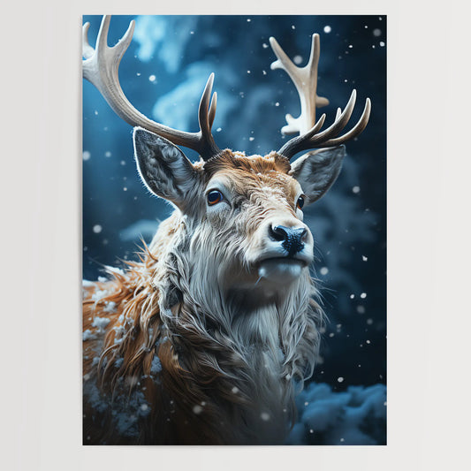 Majestic Reindeer No 3 - Christmas - Poster