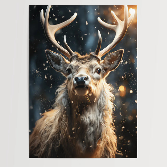 Majestic Reindeer No 4 - Christmas - Poster