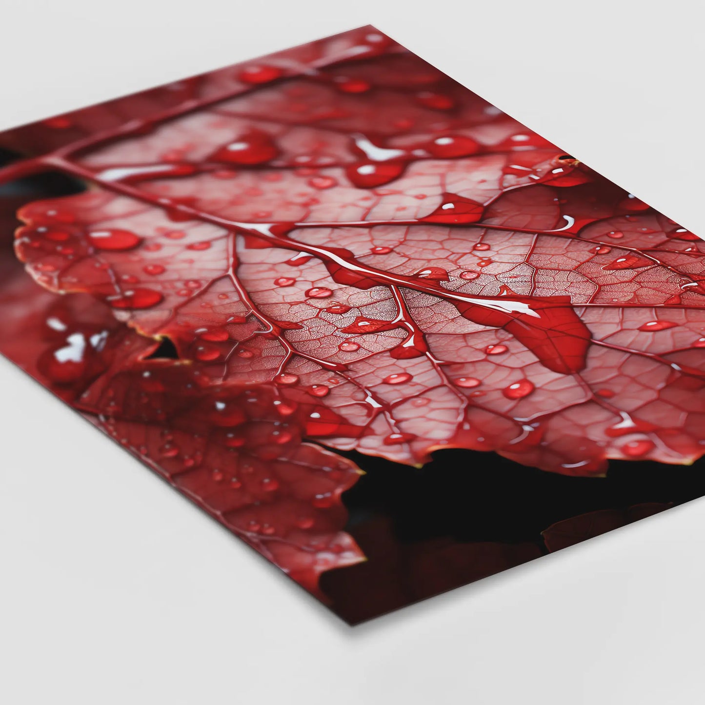 Makro Rote Blätter - Abstrakt - Poster
