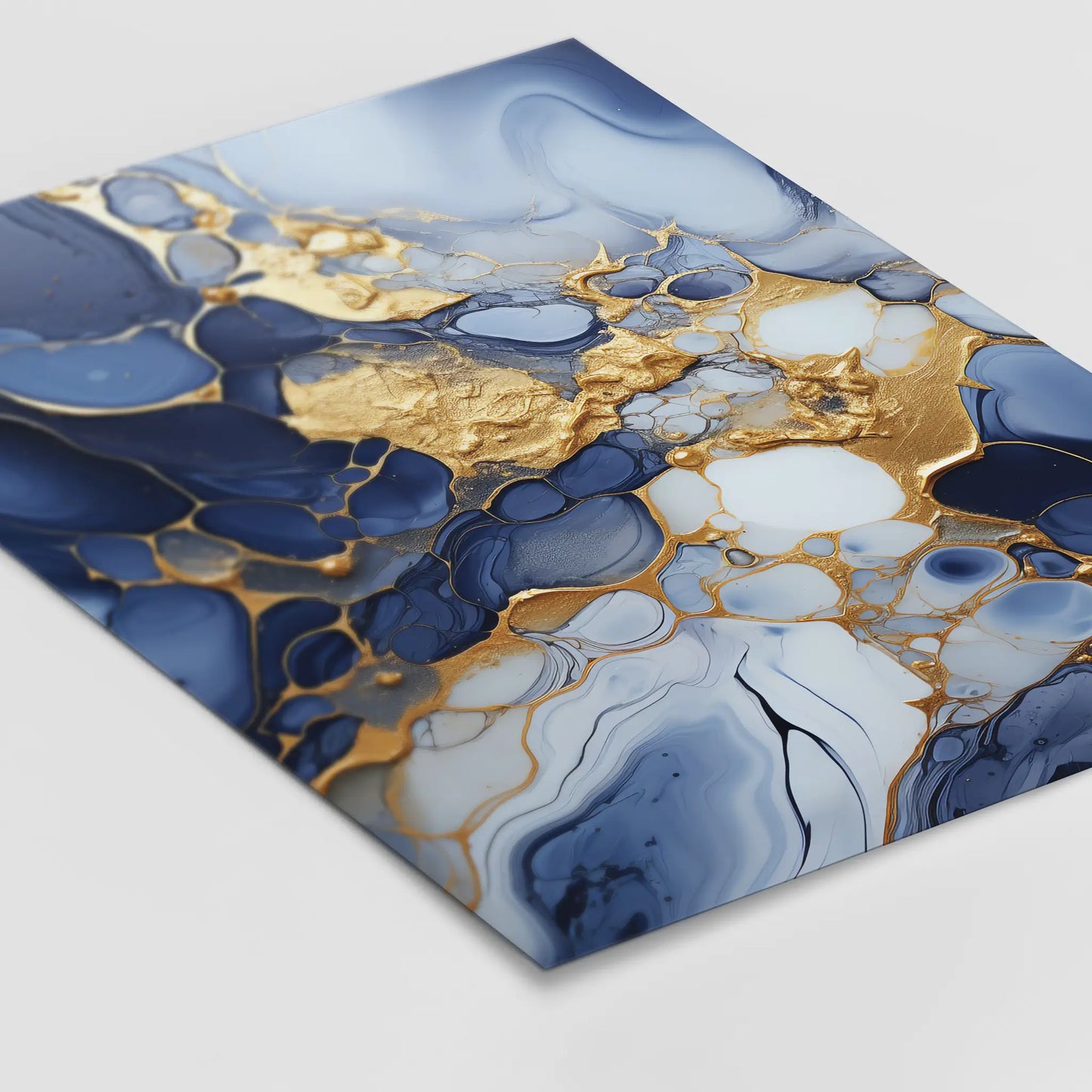 Marble Blue No 1 - Abstract - Luxury Style - Poster