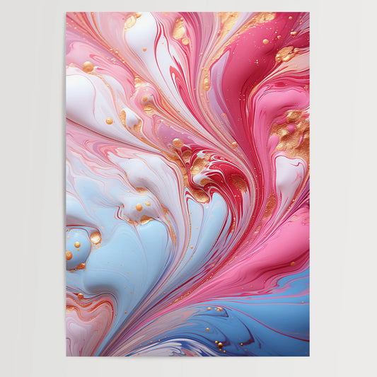 Marble Pink No 1 - Abstract - Luxury Style - Poster