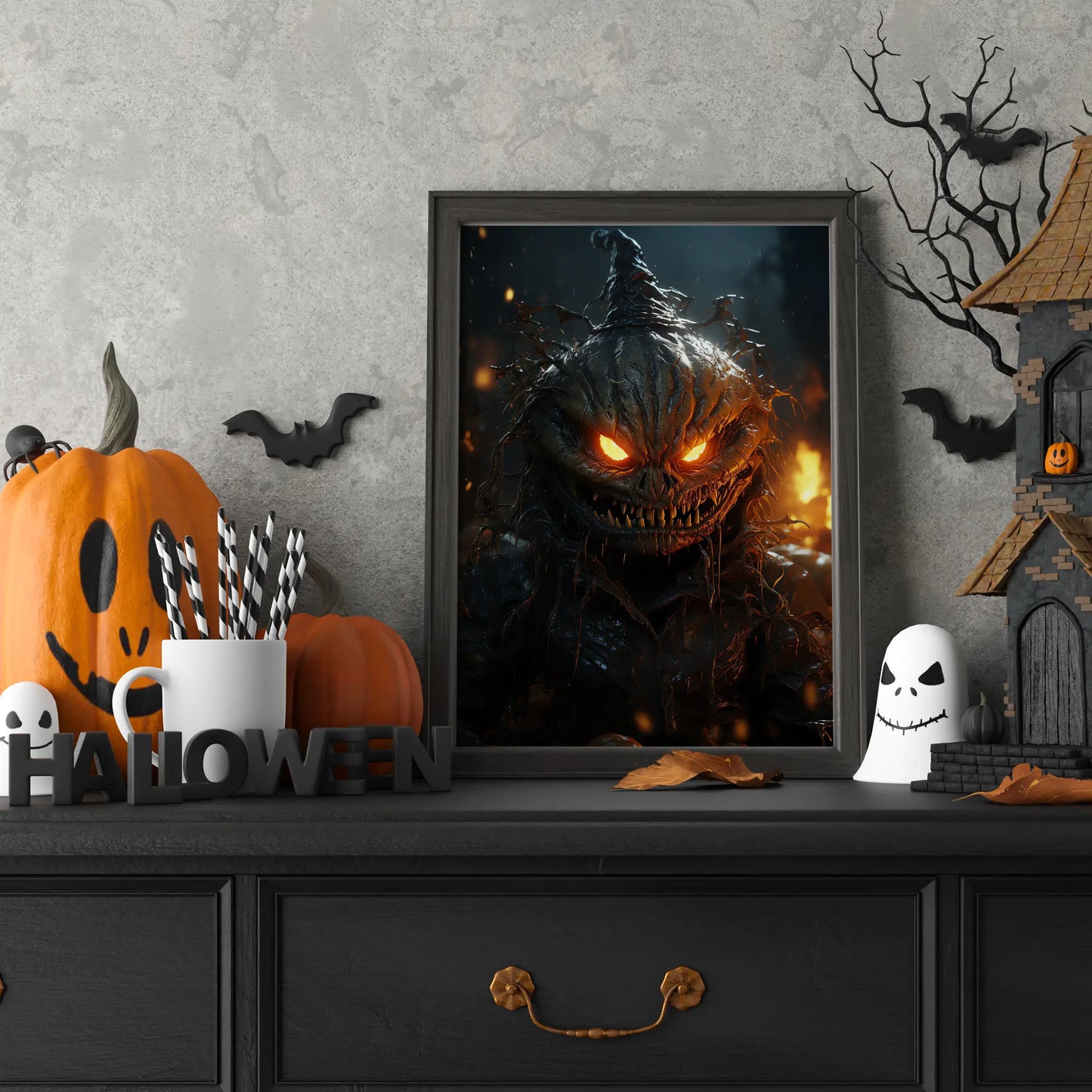Monster No 4 - Halloween- Poster