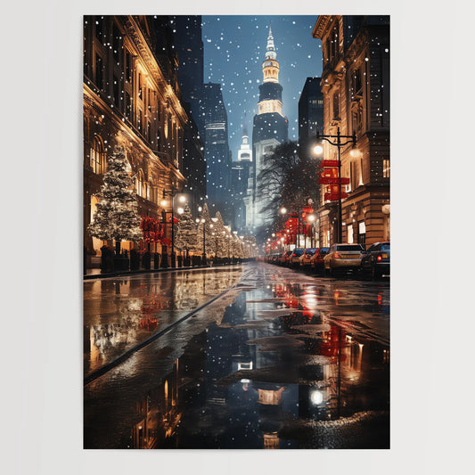 New York in Winter No 1 - Christmas - City - Poster