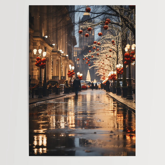 New York in Winter No 3 - Christmas - City - Poster