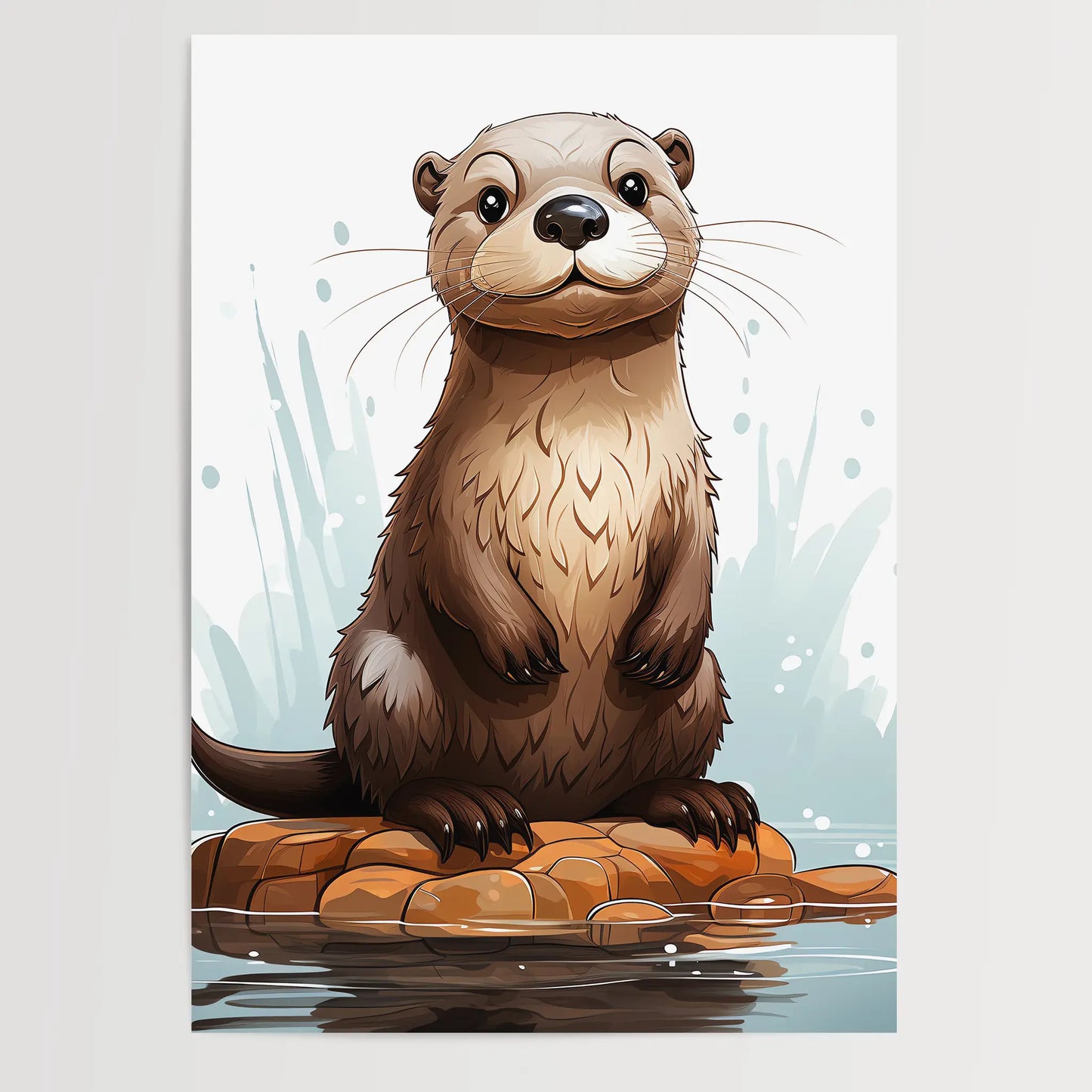 Otter No 2 - Comic Style - Poster