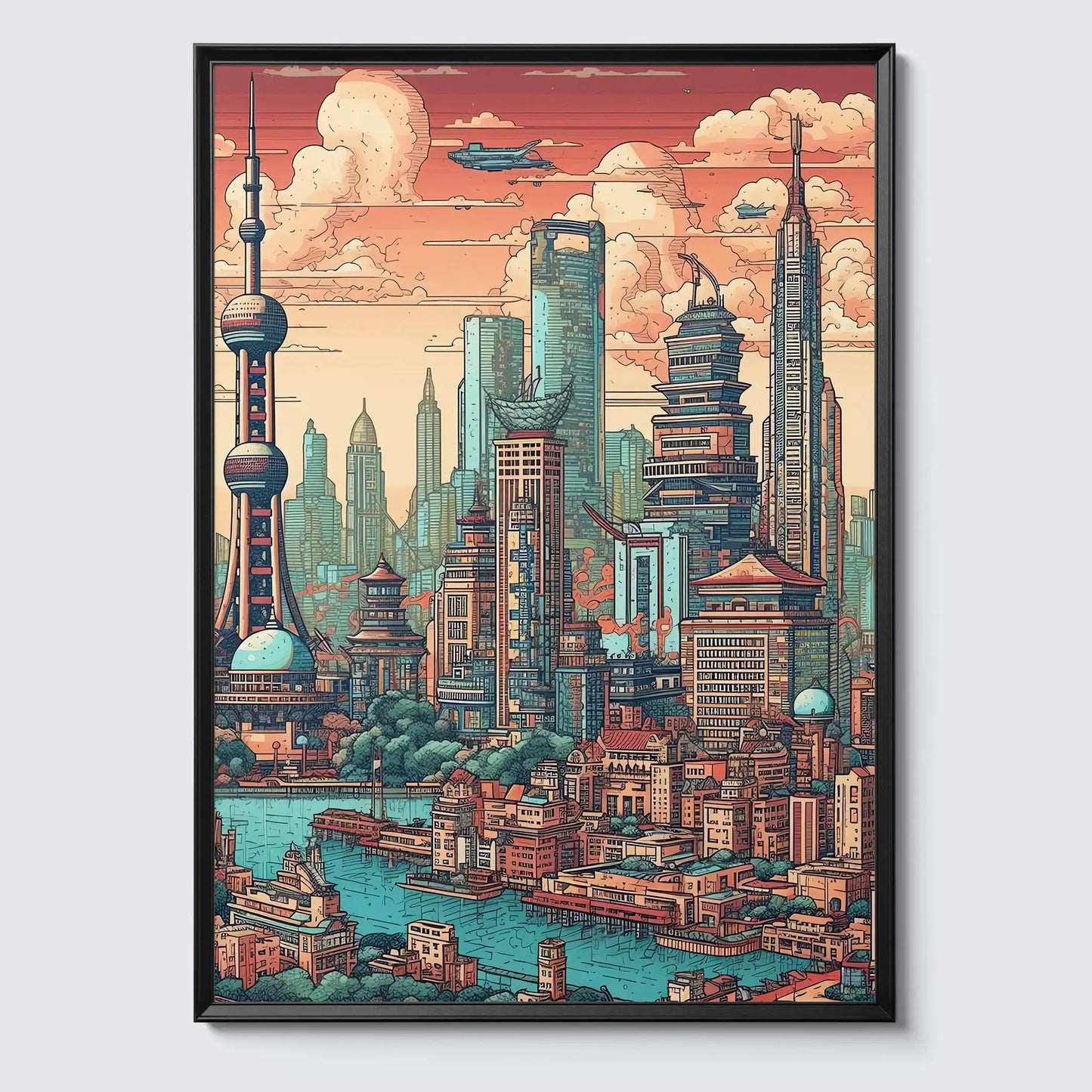 Beijing No 1 Pixel Art Poster