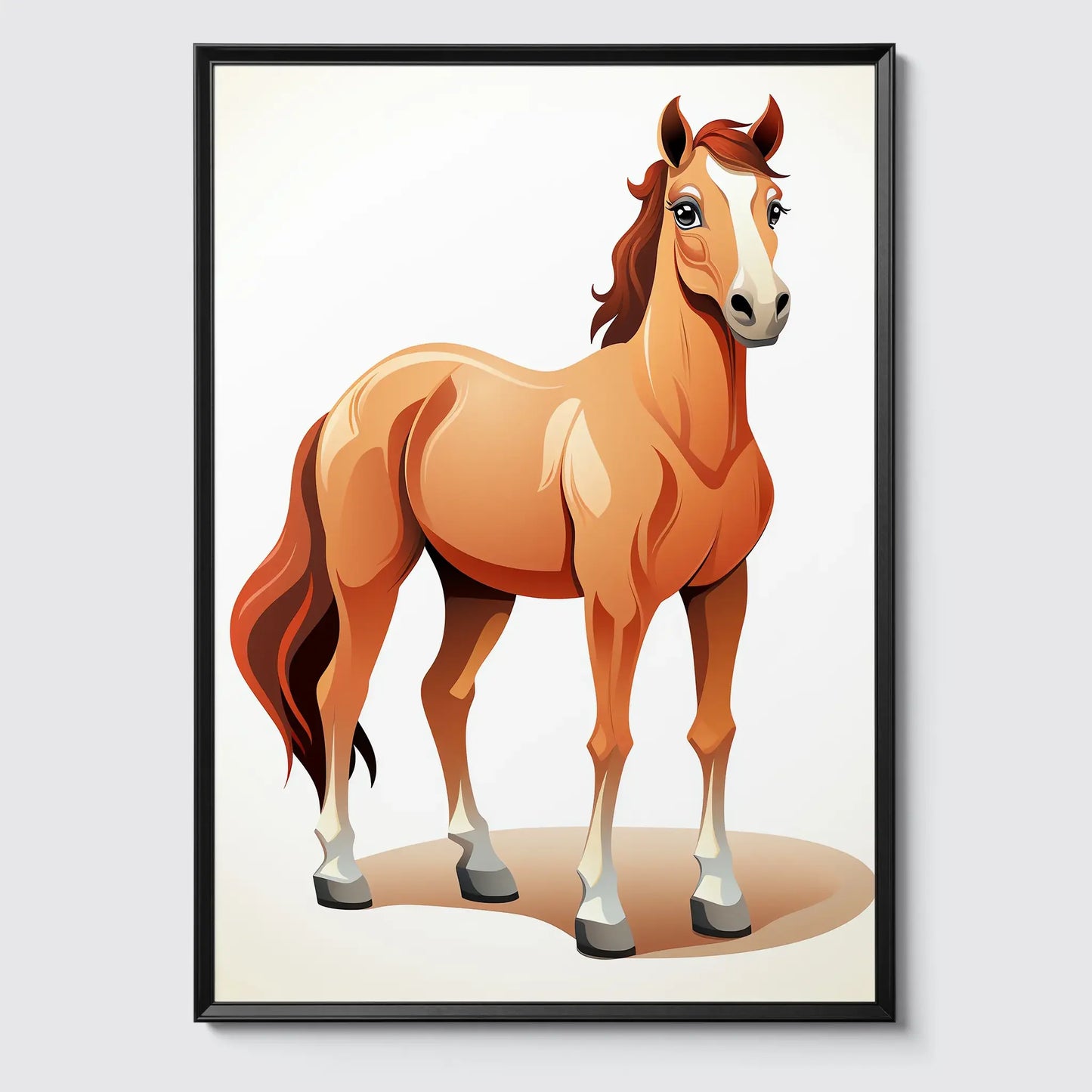 Pferd No 7 - Comic Style - Poster