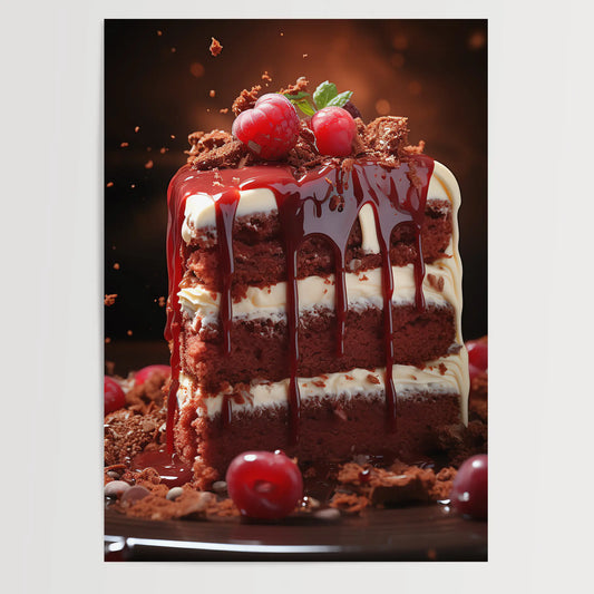 Red Velvet Cake No 3 - Kitchen - Poster